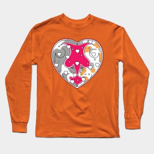 Calico Cat Love Couple Long Sleeve T-Shirt